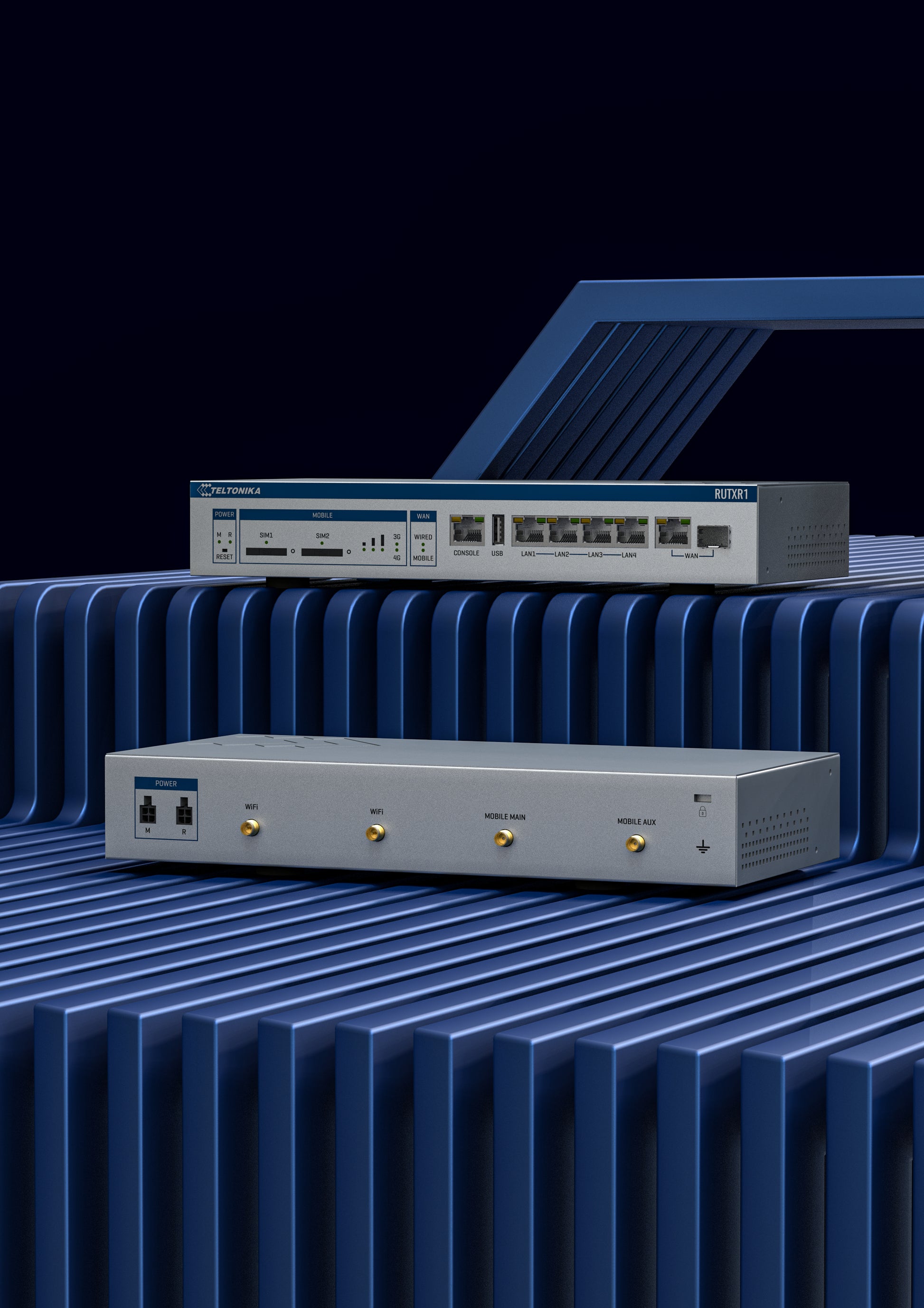 Teltonika RUTXR1 – VPN-Router – 5×GbE, 1×SFP, LTE Cat6 (Dual-SIM), VPN, 1U