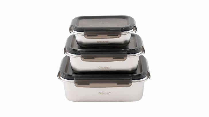 Outwell Camper – Vorratsdose 3,8 l, Polypropylen (PP), Silber, 3-teilig
