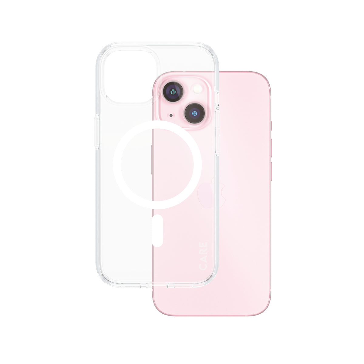 PanzerGlass CARE Flagship Backcover – für Apple iPhone 15, Recycling-Kunststoff, weiss, bis 4,8 m sturzsicher