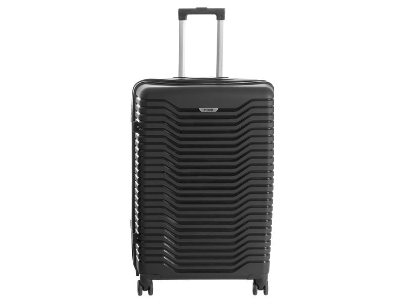 KOOR Trolley – 95 l, PP, 4 Rollen, mit TSA, schwarz, 46 × 76 × 30 cm