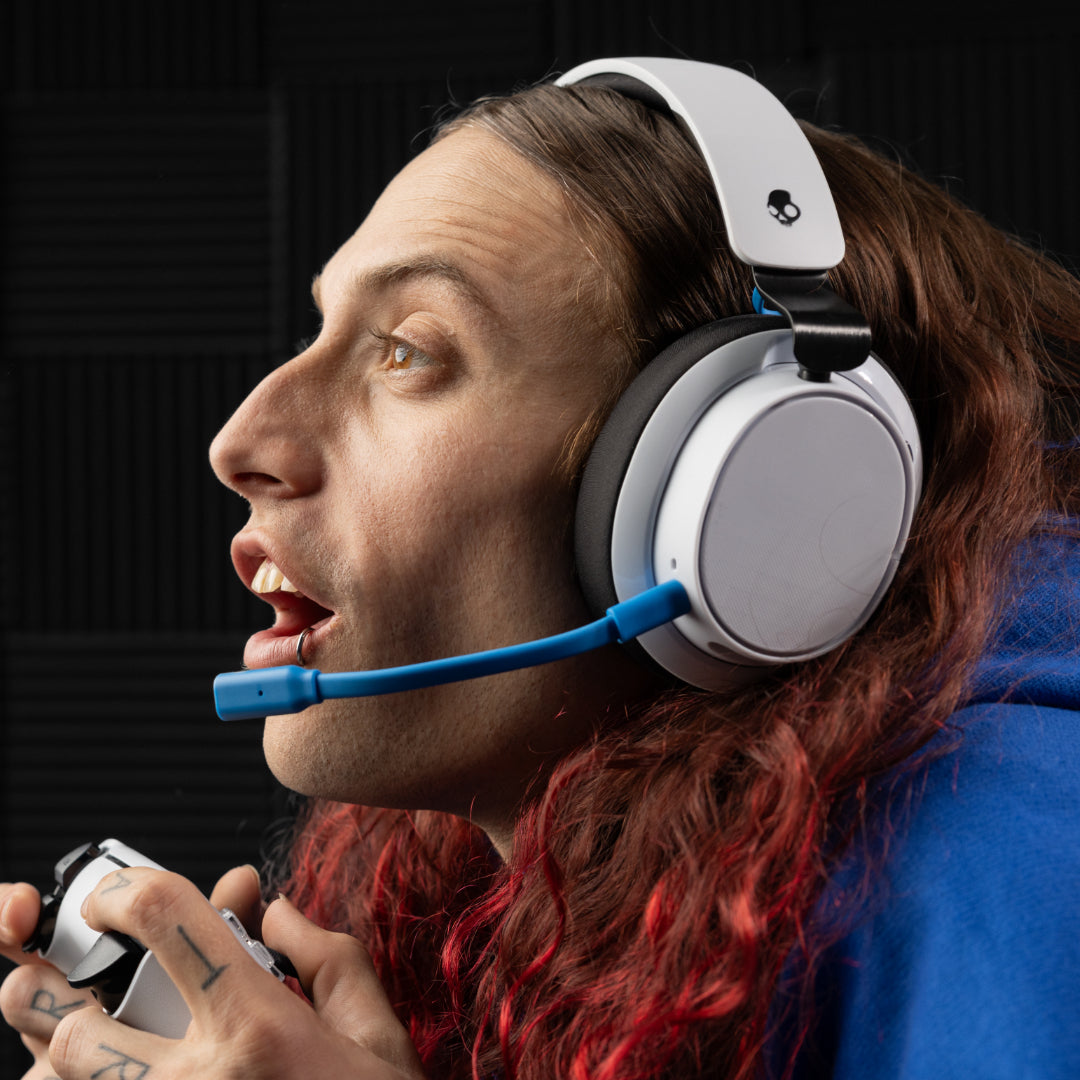 Skullcandy SLYR Pro – Over-Ear Gaming-Headset – Bluetooth, Boom-Mikrofon – Weiss – bis 24 h