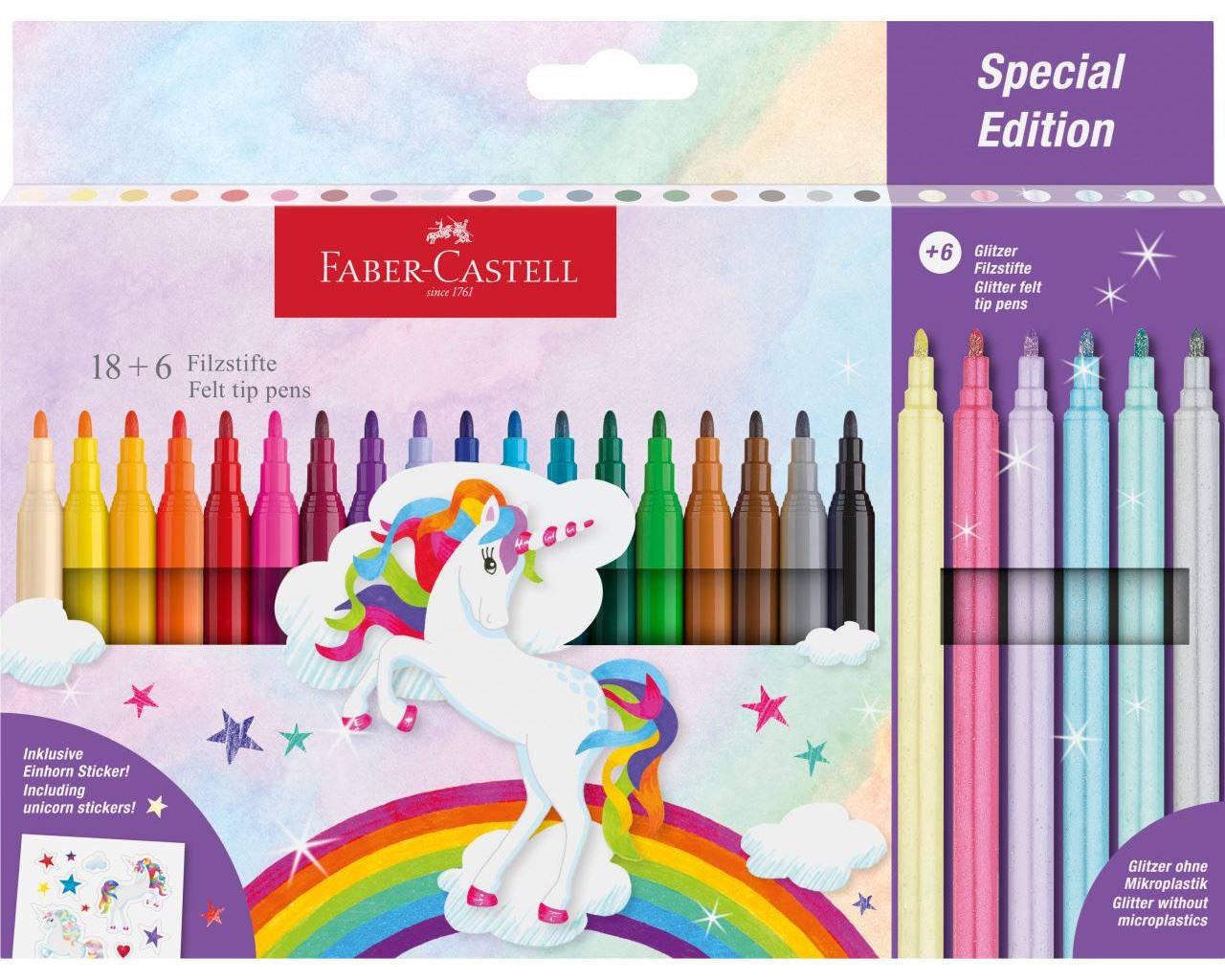 Faber-Castell Filzstifte, Strichbreite 1 mm, 24 Farben