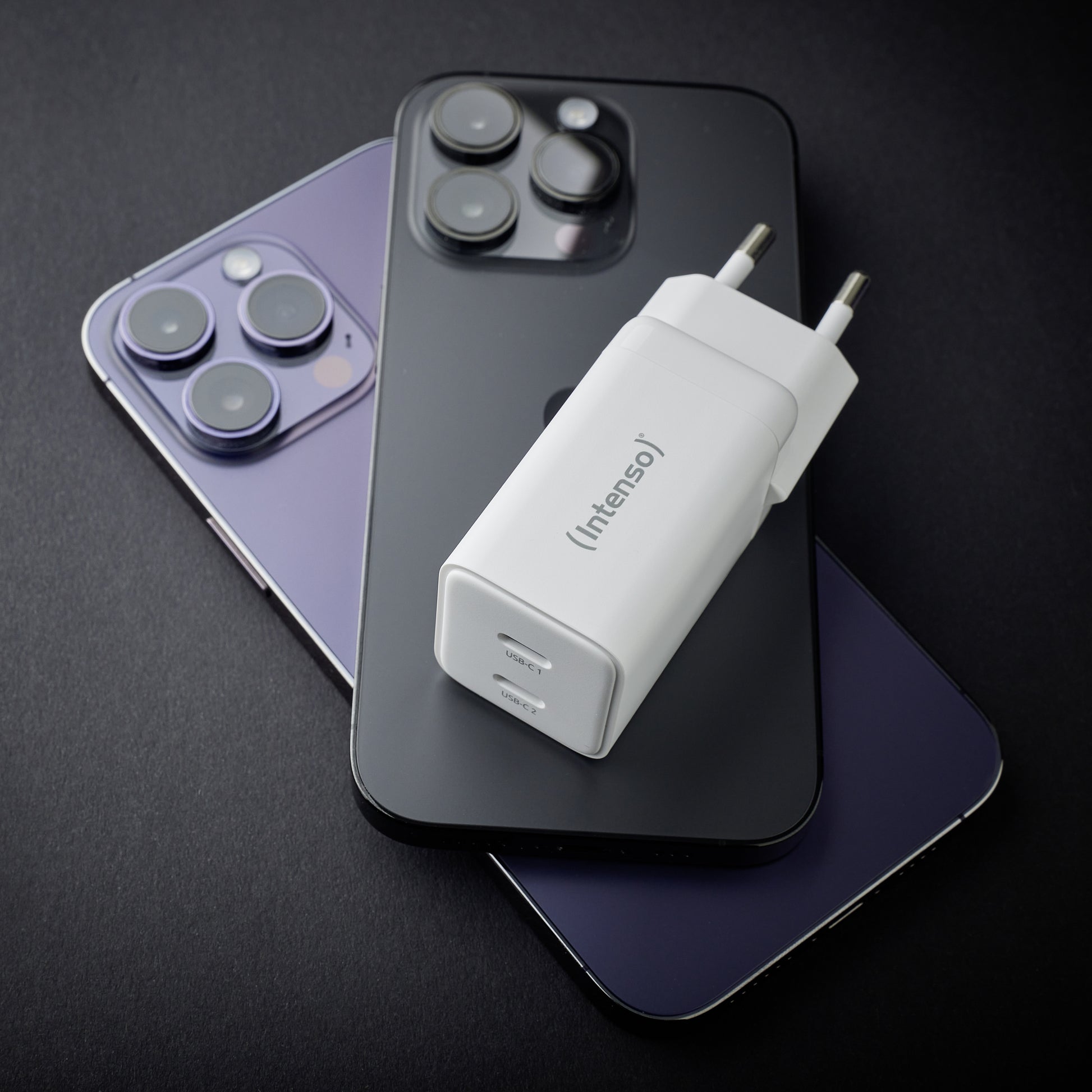 Intenso Power Charger 7804012 USB-Ladegerät 40 W – USB-C×2 – PD 3.0, QC 4.0, GaN – EU-Stecker (Typ C) – Weiss