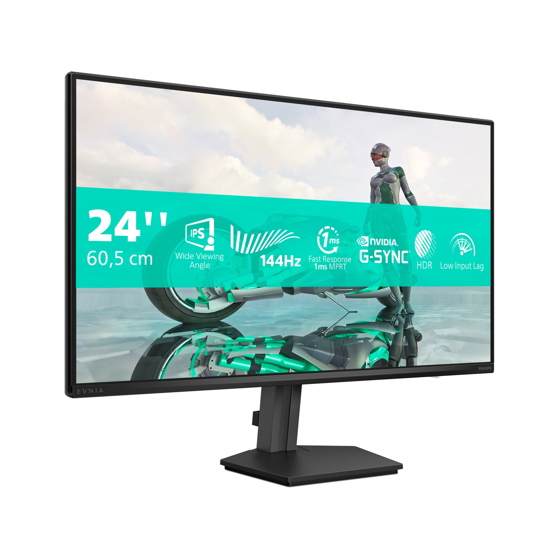 Philips 24M2N3200NF/00 – Monitor, 23,8", 1920 × 1080 (Full HD), IPS, 144 Hz, 300 cd/m², Adaptive Sync, Grau
