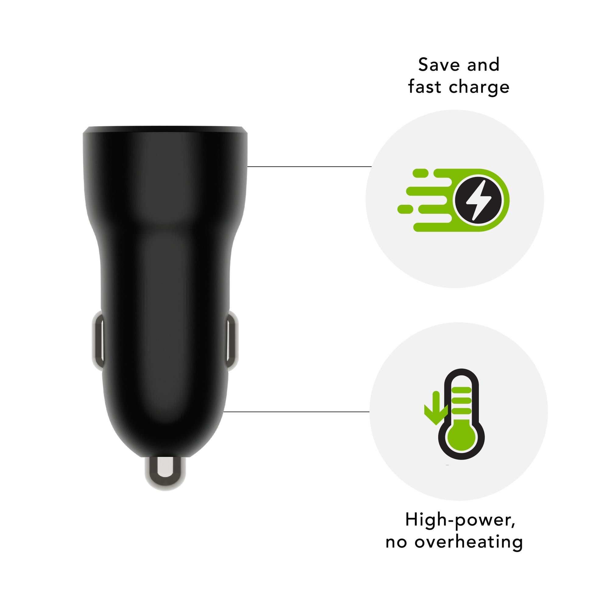 dbramante1928 re-charge Auto-Ladegerät 30 W – USB-C×1 – PD – Schwarz
