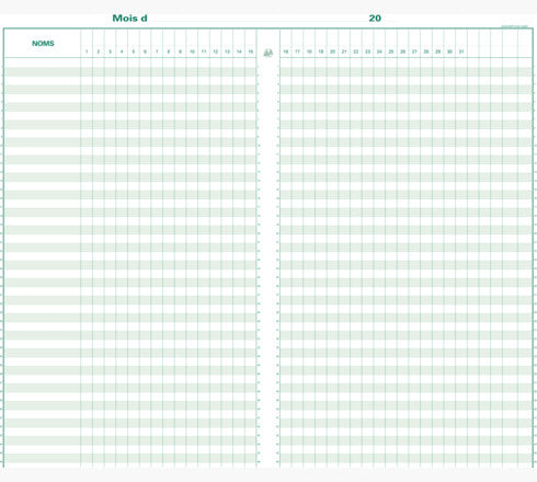Exacompta Stempelregister – 400 × 240 mm – 80 Seiten, 110 g/m²