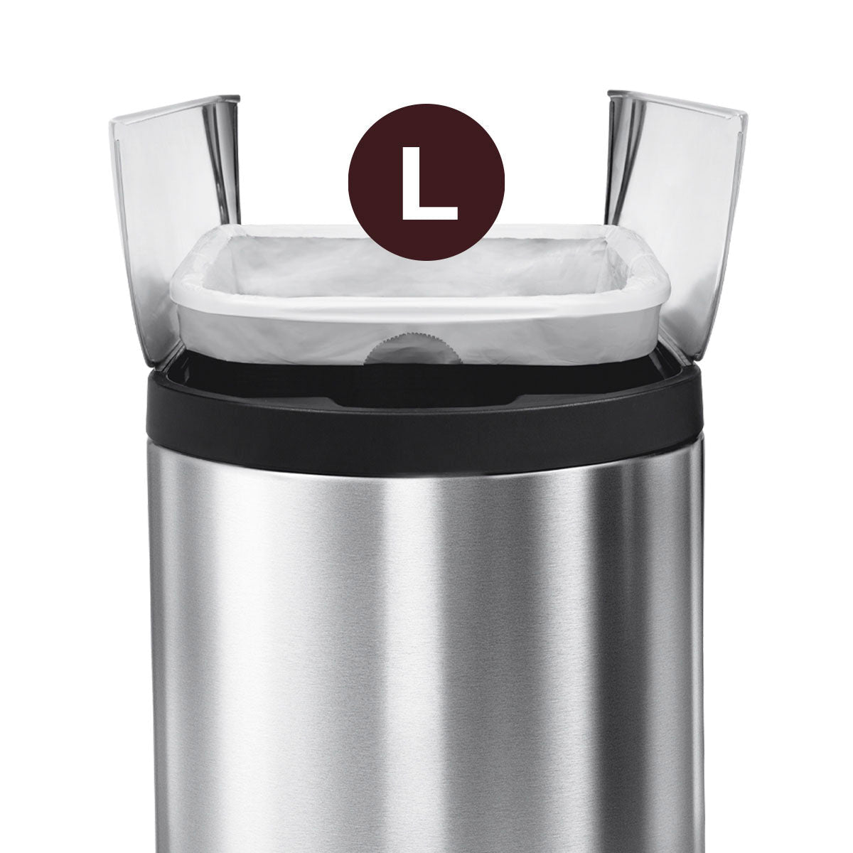 simplehuman Kehrichtsack für Abfalleimer – 18 l, mit Zugband, PE, weiss, 619 × 419 mm, 100 Stk