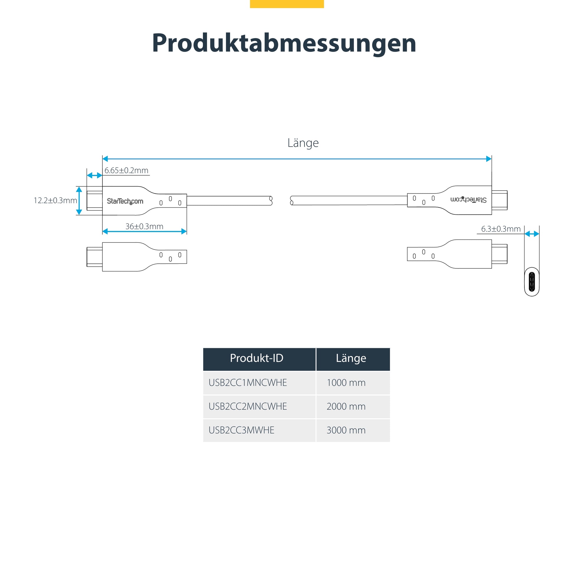 StarTech.com USB-Kabel, USB-C zu USB-C, 2 m, Ladekabel