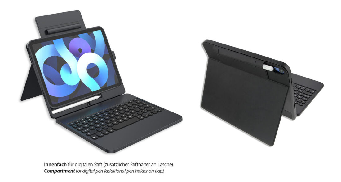 LMP Tastatur-Case für iPad 10,9" (11. Gen.) – USB-C, QWERTZ (CH) – Schwarz