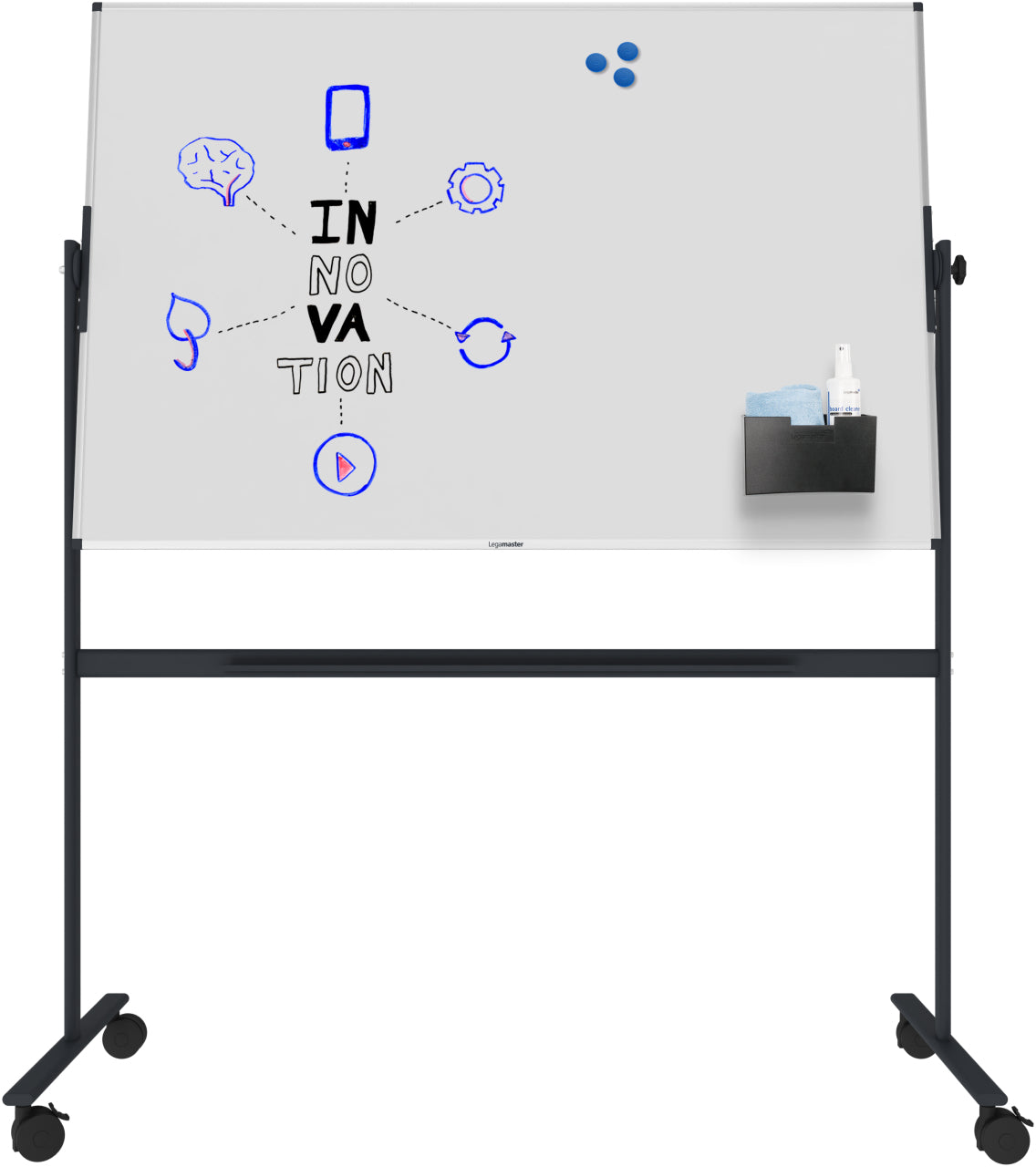 Legamaster Mobiles Whiteboard – Stahl, magnetisch, drehbar – 150 × 100 cm