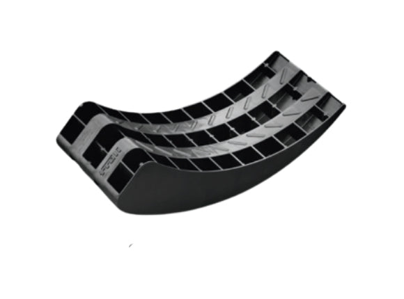 Froli Auffahrkeil Rundkeil – schlagfest, wetterfest – 200×80×385 mm – schwarz