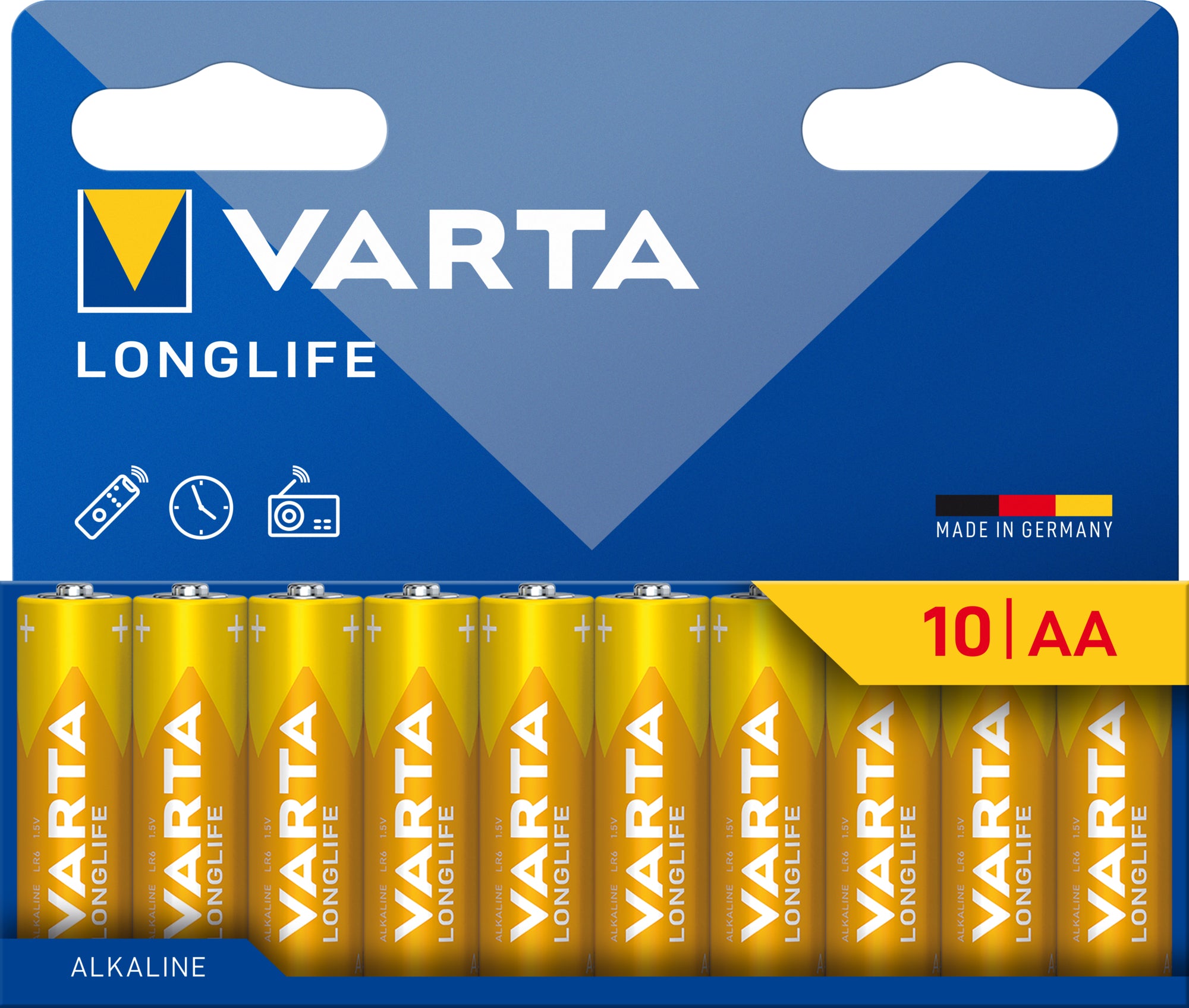 Varta AA Batterien, Alkaline, 1,5 V – 10 Stk.
