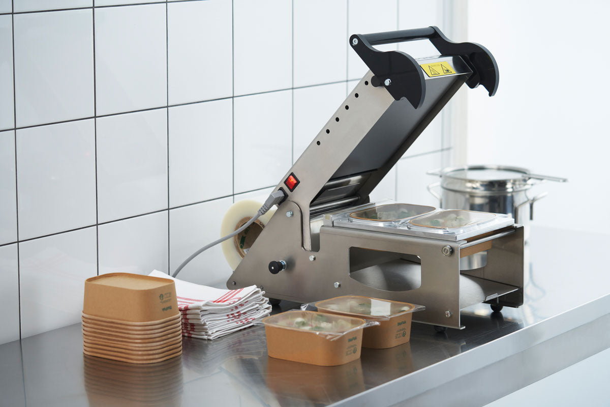 BioPak Take-away-Box, Papier/Karton (PLA-beschichtet) – 1000 ml 120 × 171 × 77 mm, braun – FSC – 50 Stk.