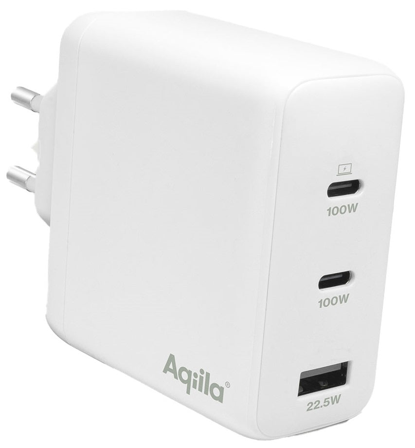 Aqiila UCB-C W4 USB-Ladegerät 120 W – USB-C×2, USB-A×1 – PD, PPS, GaN