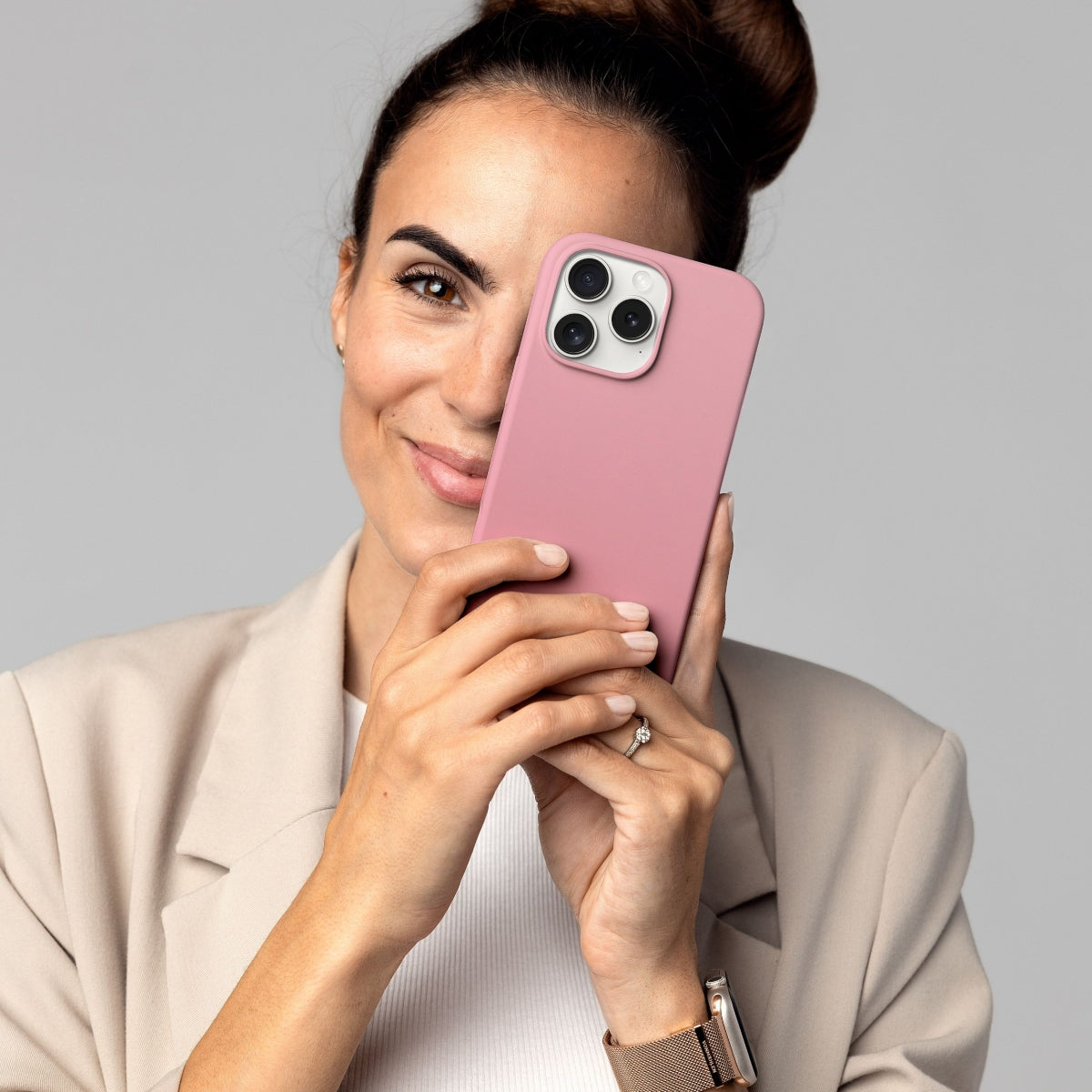 Vonmählen Backcover – für Apple iPhone 16 Pro, MagSafe, Silikon, Cherry Blossom