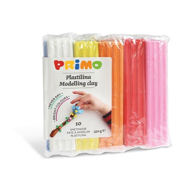 Primo Modellierton 7,2 kg – mehrfarbig, 10 Stück