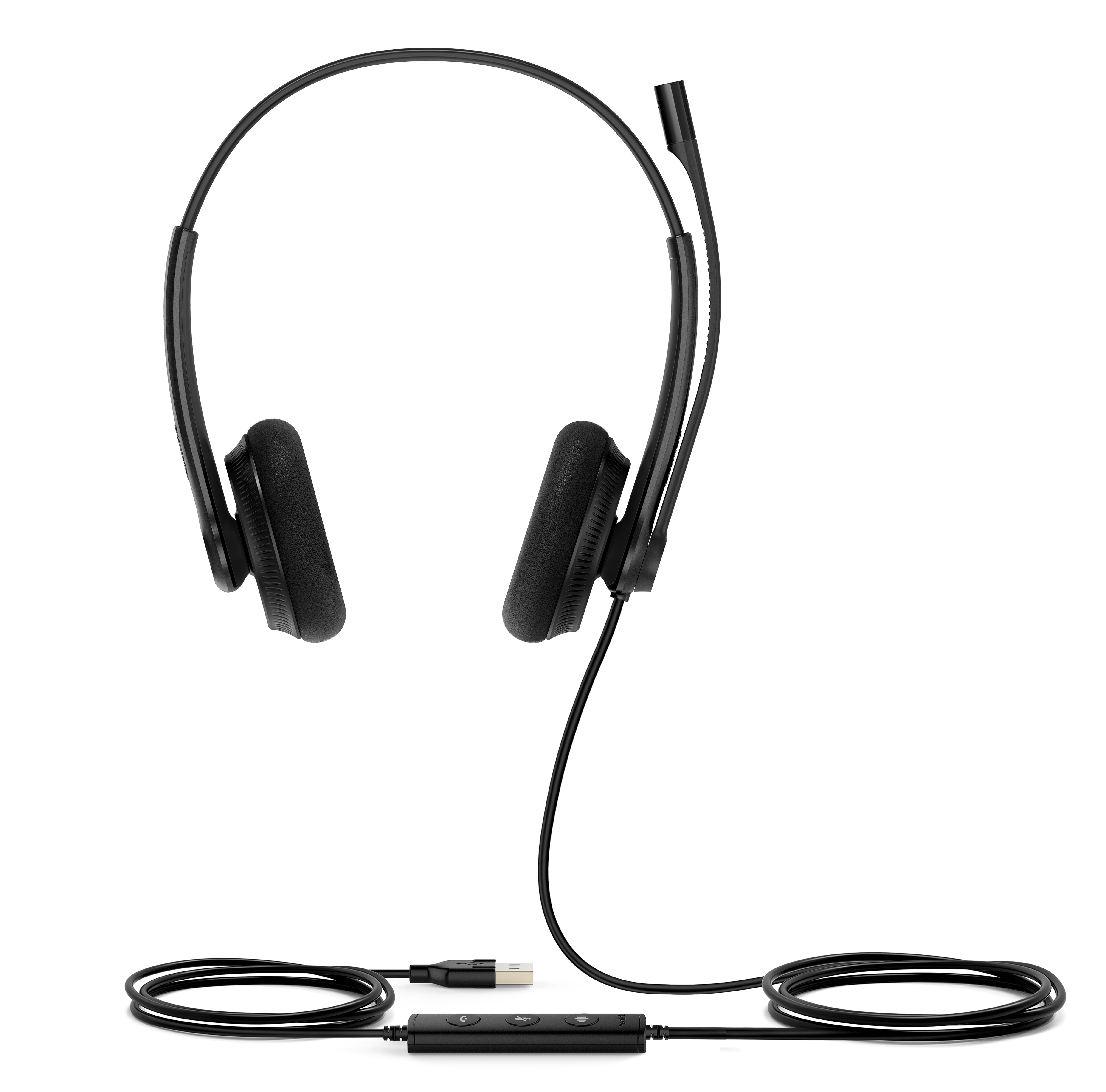 Yealink UH34 Lite Dual UC – Duo Headset – USB‑A – Schwarz – für Yealink-Telefone