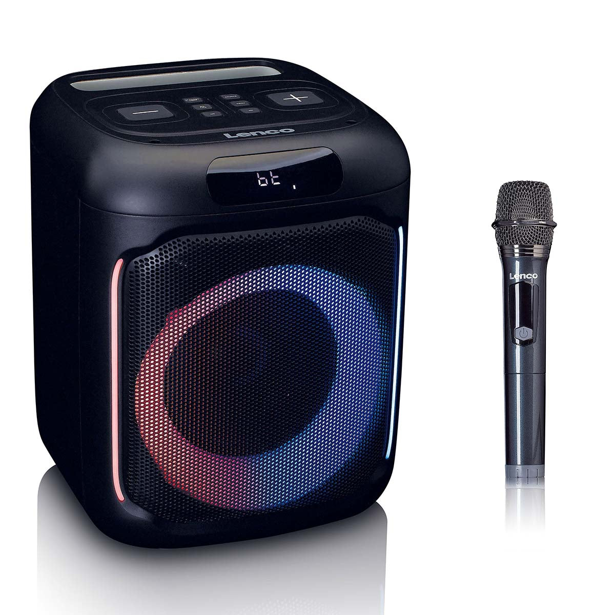 Lenco PA-101BK – Party-Lautsprecher – 100 W, LED, IPX4, 14 h Akku – Schwarz
