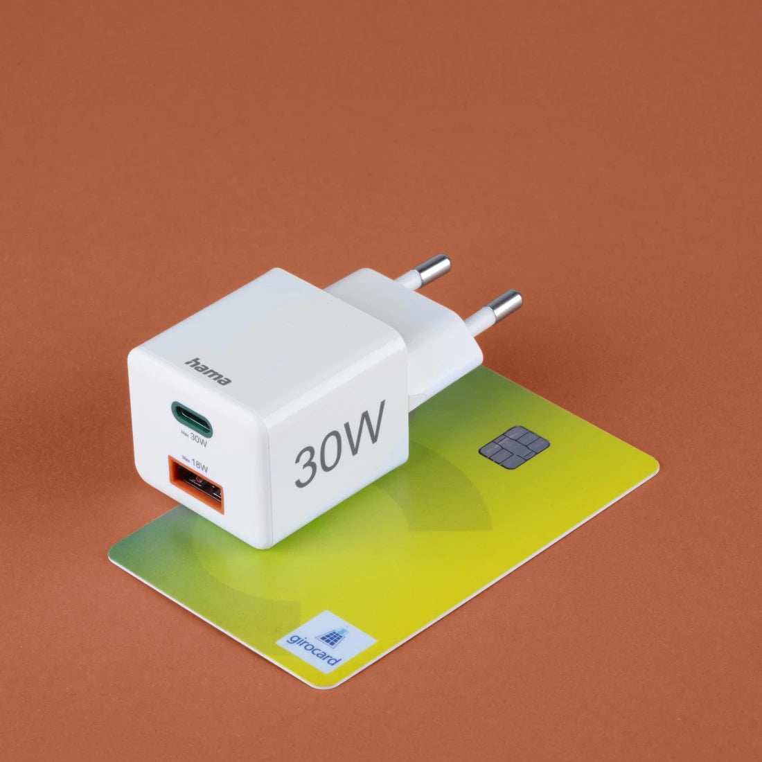 Hama 00201992 USB-Ladegerät 30 W – USB-C×1, USB-A×1 – PD 3.0, QC 3.0 – Weiss