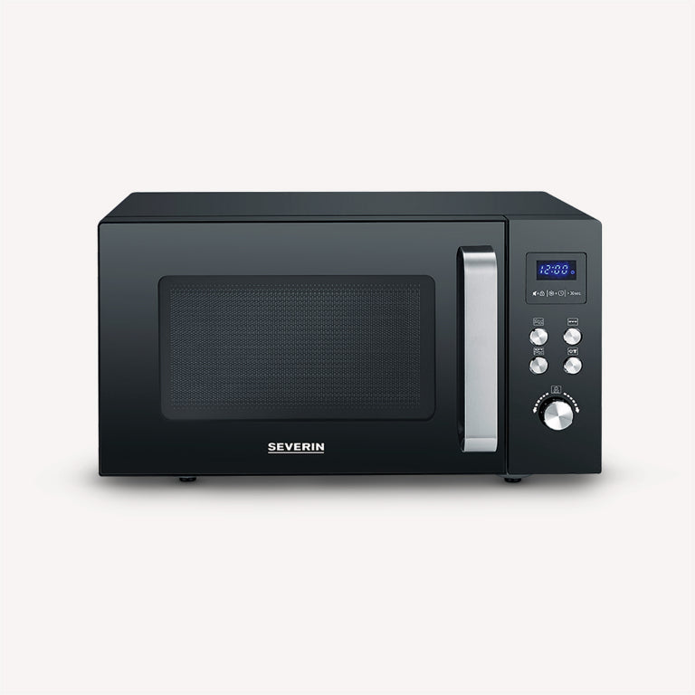 Severin Grill-Mikrowelle MW7763 – 25 l, Grill, 900 W – Schwarz/Edelstahl