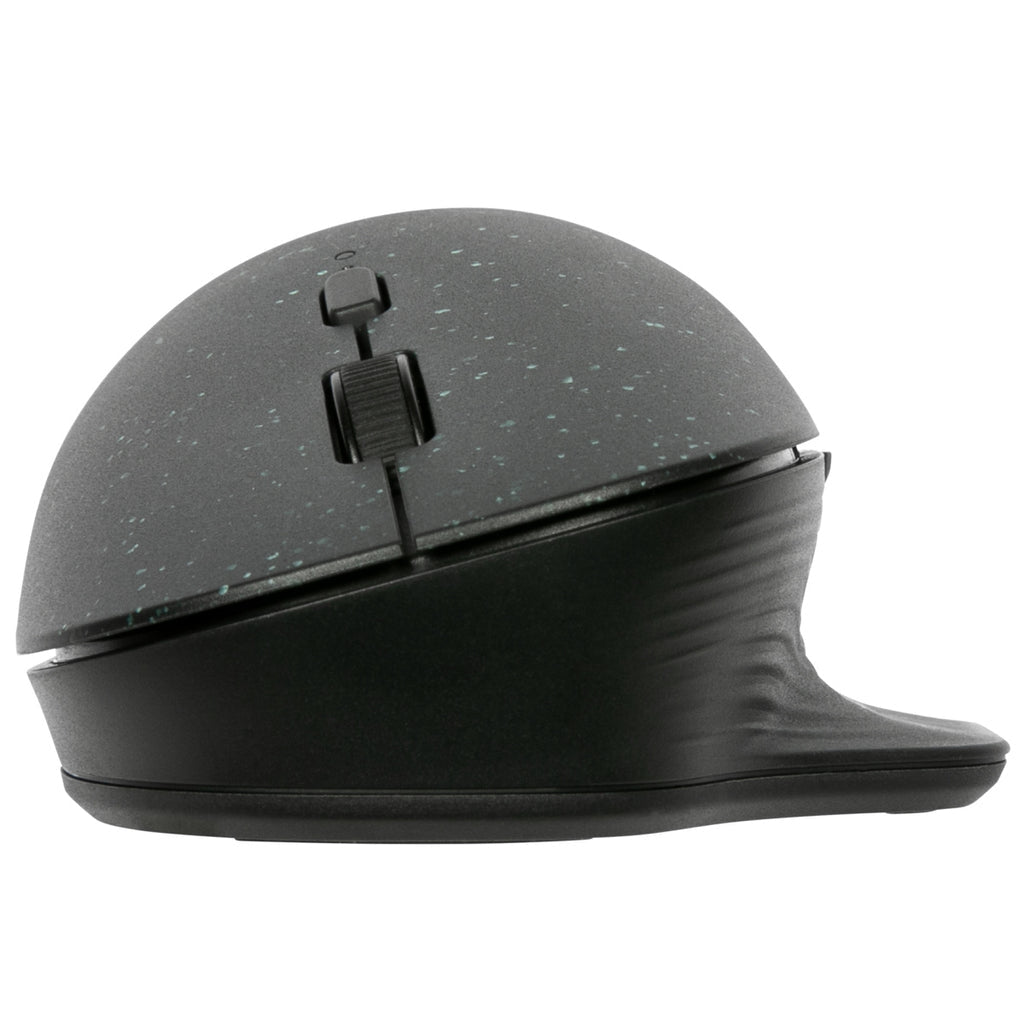Targus EcoSmart Nachhaltige Ergonomische Maus – kabellos, Silent-Tasten, aus recyceltem Material, schwarz
