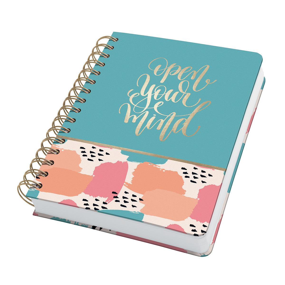 Sigel Notizbuch, punktkariert, Spiralbindung, Hardcover, 240 Seiten, perforiert, 120 g/m² – mehrfarbig