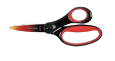 Fiskars Kinderschere 15,0 cm, für Rechtshänder – ergonomischer Griff, Schwarz/Rot