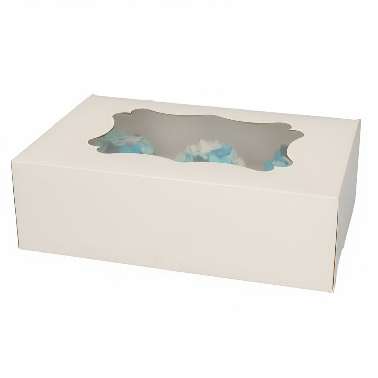 FunCakes Cupcake-Box – für 6 Cupcakes, 165 × 240 × 75 mm, weiss – 3 Stk.
