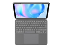 Logitech Combo Touch Tablet- & Notebook-Tasche – für iPad Air 13" (M2), grau