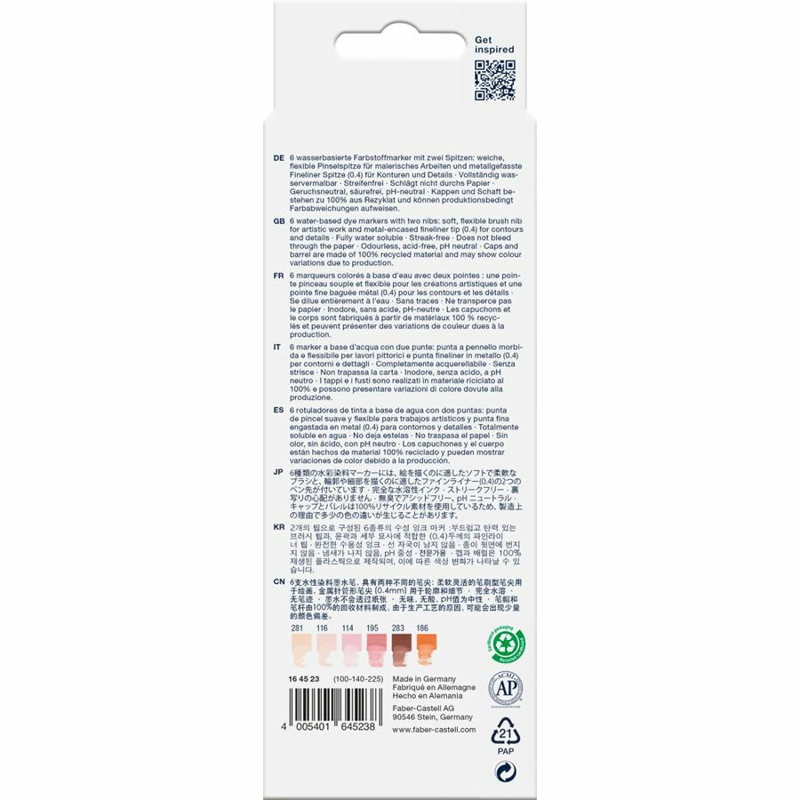 Faber-Castell Fineliner – 6er-Set – sortiert