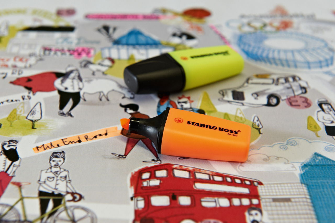 STABILO BOSS MINIpop Textmarker Set 5 Farben – Keilspitze, 2–5 mm