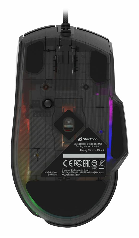 R-Go Tools Sharkoon SKILLER SGM35 – Maus – Kabelgebunden (USB‑A), Rechts, Schwarz