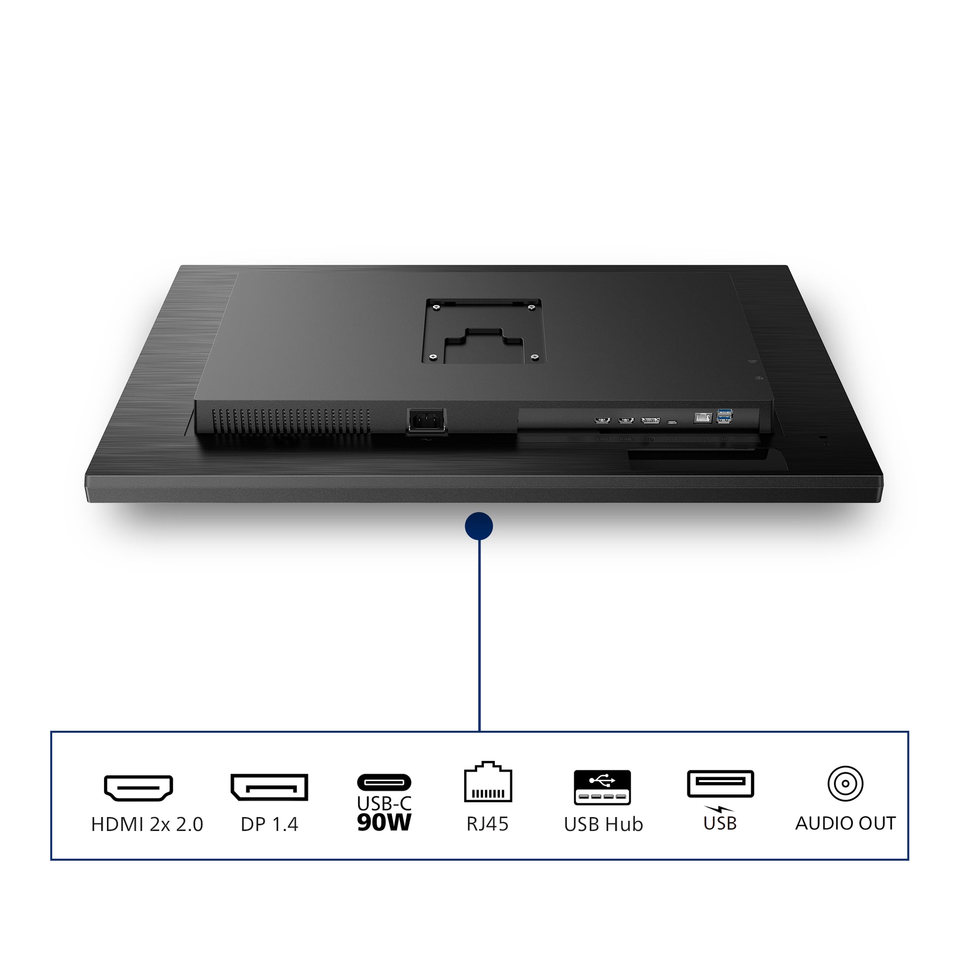 Philips 32B1U3900/00 – Monitor, 31,5", 350 cd/m², USB-C, 4× USB 3.0, Lautsprecher, VESA 100 × 100, Schwarz