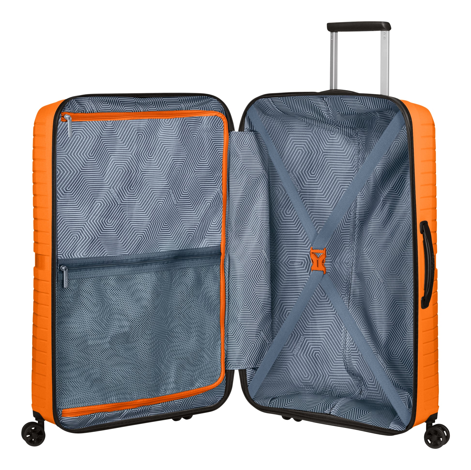 American Tourister Trolley – Hartschale, 4 Doppelrollen, mit TSA, Mango Orange, 49 × 77 × 31 cm