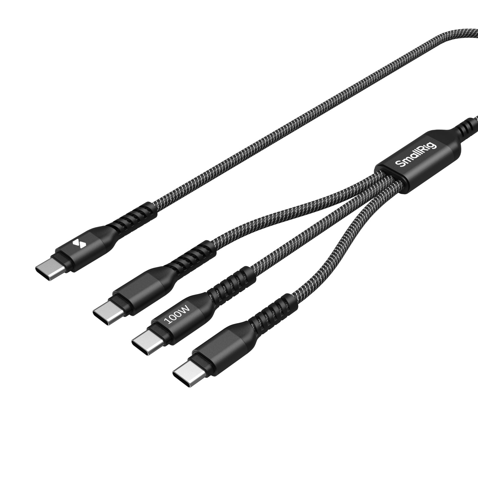 SmallRig USB-C auf 3× USB-C Kabel – USB 2.0 (480 Mbit/s) – 0,35 m – PD 100 W – Aluminium-Mantel