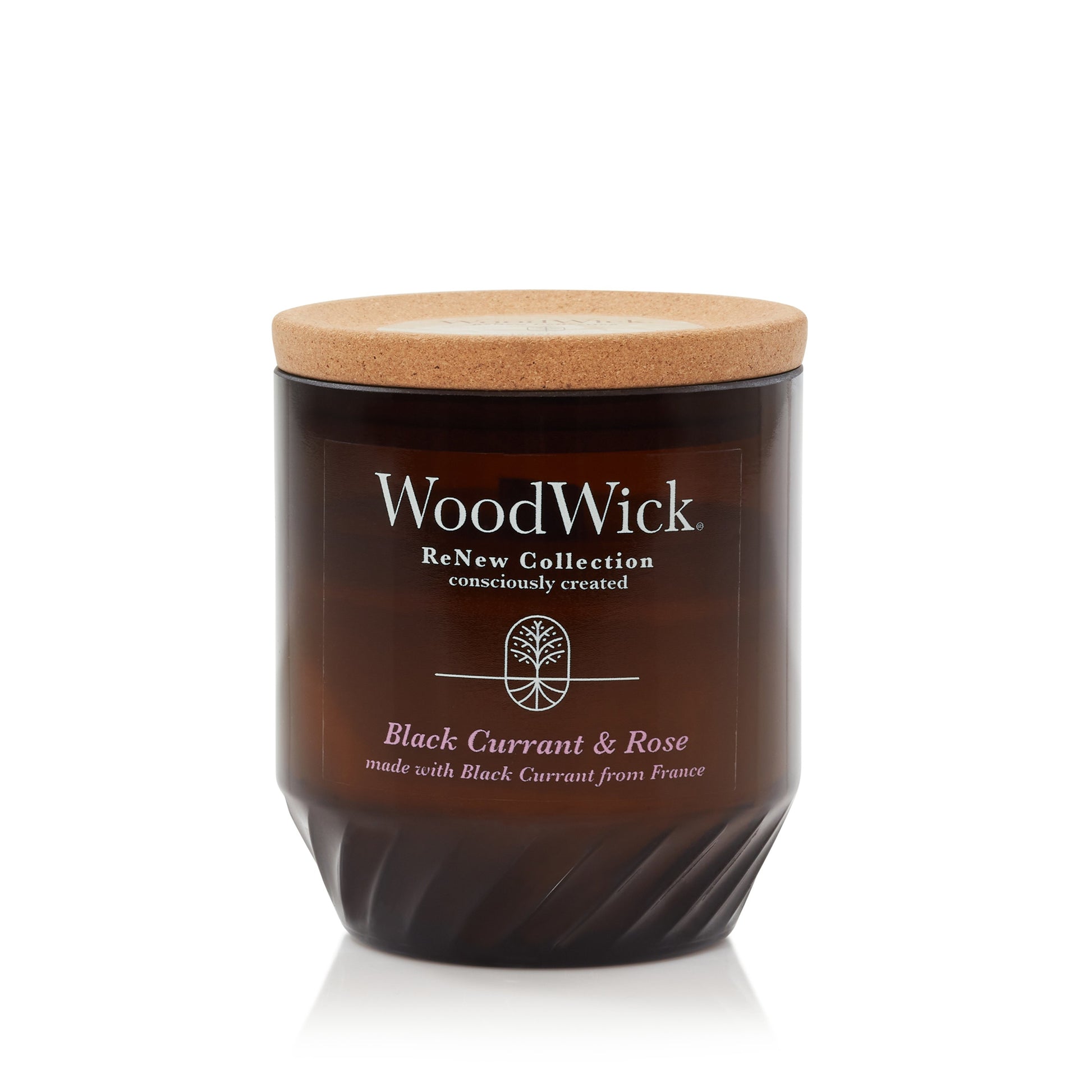 WoodWick Duftkerze – Schwarze Johannisbeere & Rose – Ø 8 × 9,6 cm