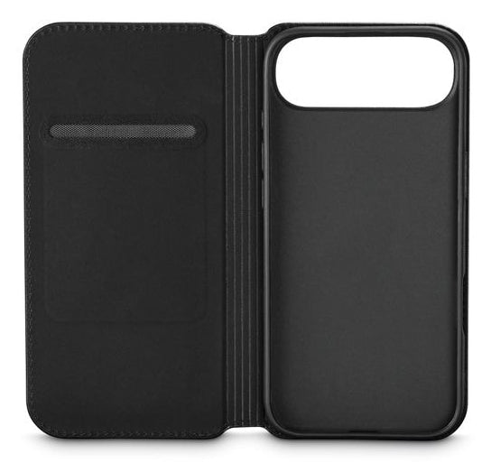 Black Rock Booklet Slim Folio – für Apple iPhone Air, mit Kartenfach, Mikrofaser+PU+TPU, schwarz
