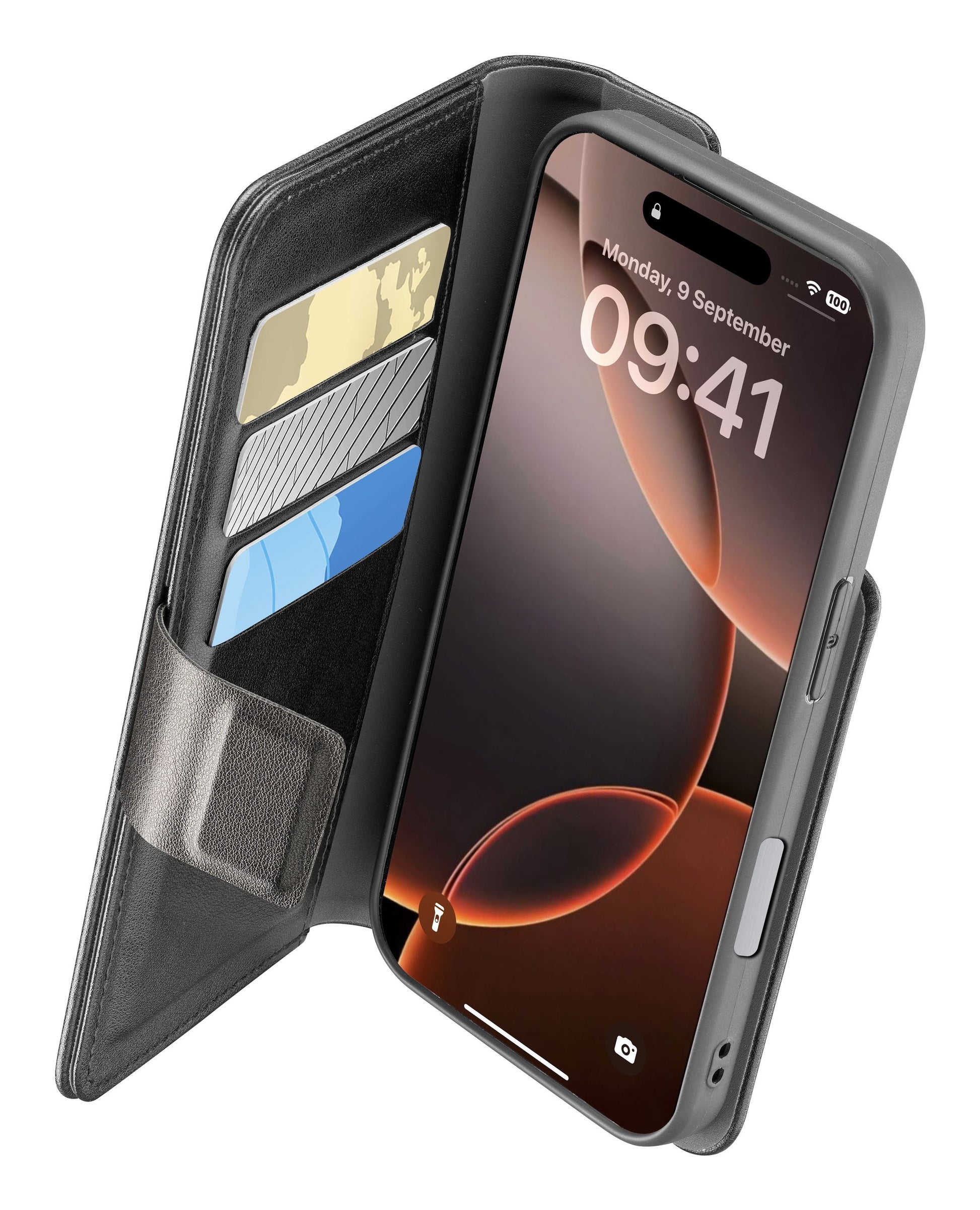 Cellularline Book Agenda 2 Wallethülle – für Apple iPhone 16 Pro
