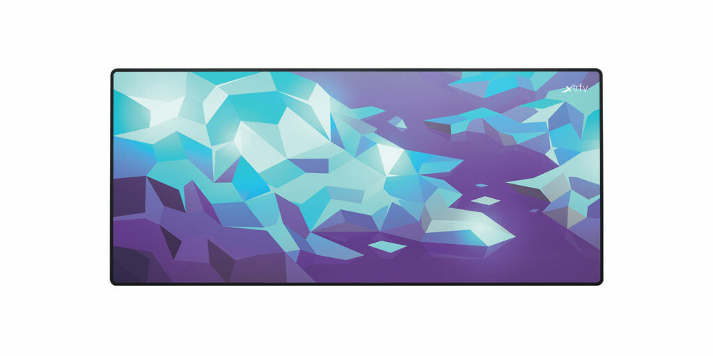 CHERRY XTRFY GP5 Litus XL – Gaming-Mauspad – Blau, Gestickte Kanten, Anti-Rutsch-Basis