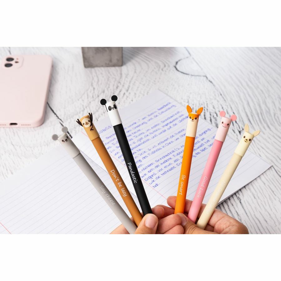 Eberhard Faber Animal Erase It Gelschreiber – Blau, 0,7 mm, radierbar, Kappe, nachfüllbar