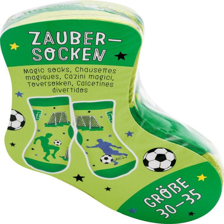 Sheepworld Zaubersocken Fussball Socken – Grösse 30–35, Grün, 73% Baumwolle/21% Polyester/4% Nylon/2% Elasthan