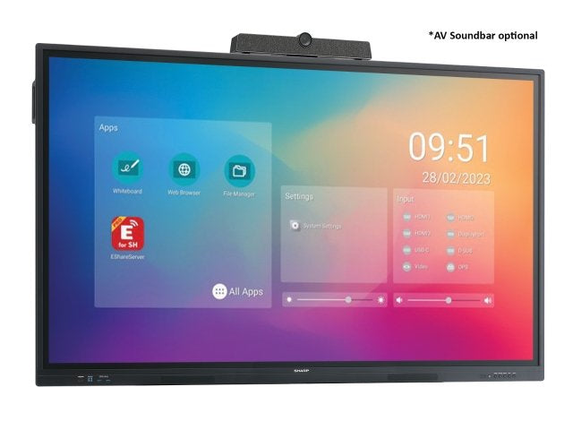 Sharp PN-LC862 – 86" 4K Ultra HD Interaktives Display (Touch), IR-Touch, 450 cd/m², Android