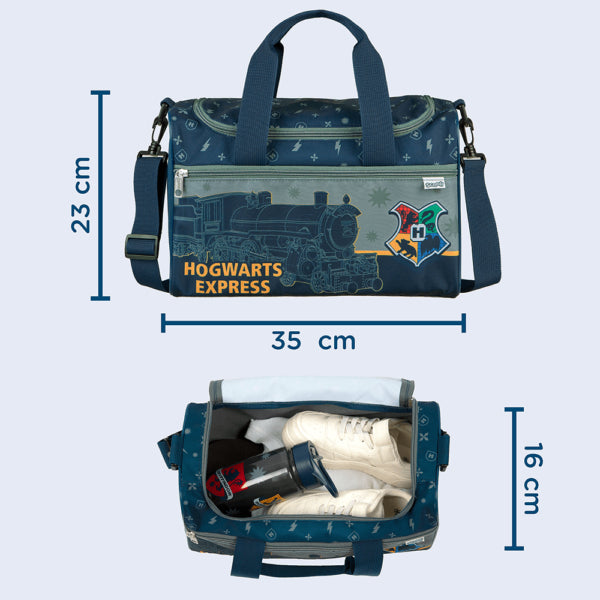 Scooli Harry Potter Sporttasche – 8 l, Polyester, Grau, 33 × 22 × 10 cm