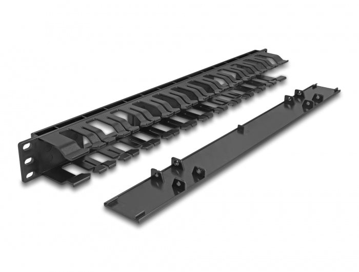 DeLOCK Rangierpanel 19" 1U, 2 Öffnungen, Kunststoff – schwarz