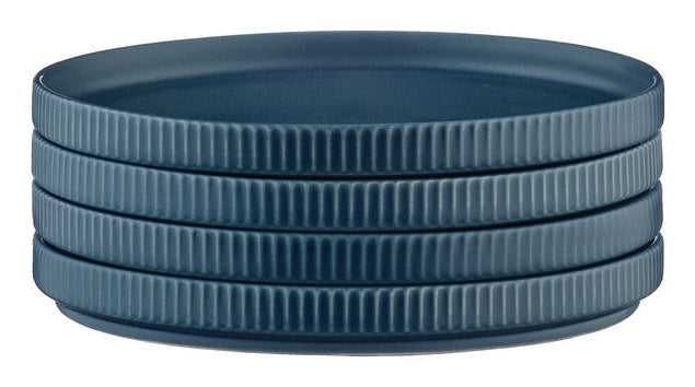 Björn SCANDI Frühstücksteller – Steinzeug, Marineblau, 4 Stück
