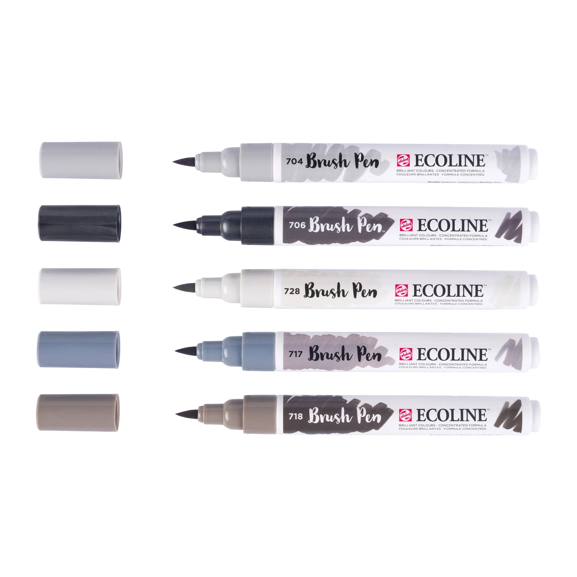 Talens Ecoline Brush Pen – Pinselspitze, wasservermalbar, 5er Set