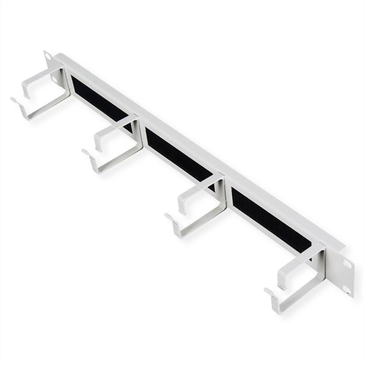 ROLINE 19" Rangierpanel, 1U – Bürstenleiste 44×60 mm, Grau