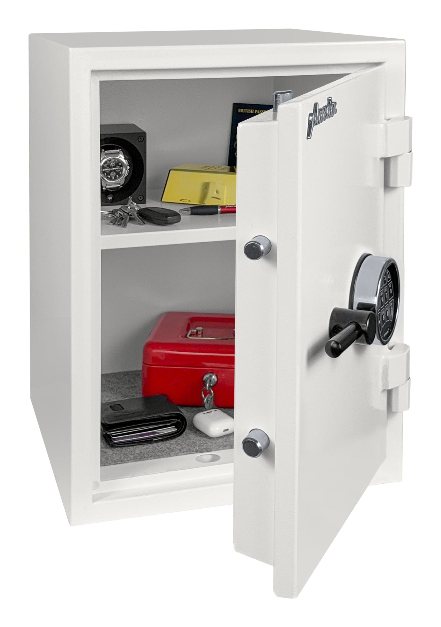 Phoenix Safe Co. Phoenix Tresor Fortress SS1453E – Elektronikschloss – 46 l – Bodenmontage – Weiss