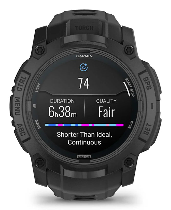 Garmin Instinct 3 AMOLED Tactical Edition – GPS-Smartwatch – 50 mm, GPS, Bluetooth, AMOLED, Schwarz