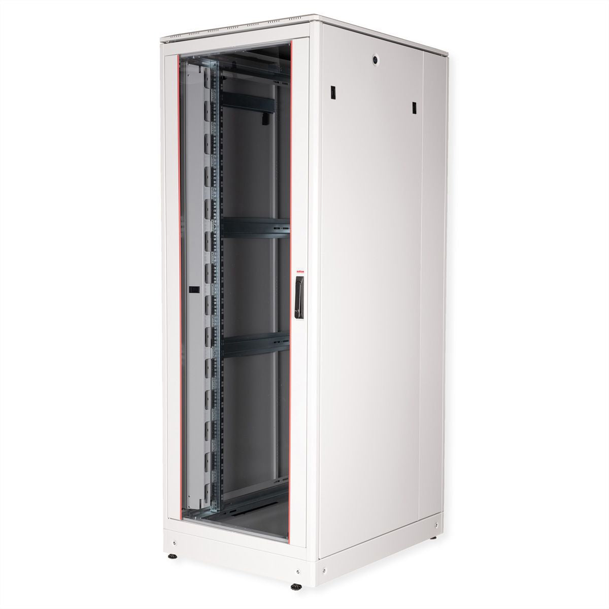ROLINE Pro – 19" Netzwerkschrank 42U, IP20, abschliessbar, 800 × 1000 × 2053 mm, lichtgrau, Stahl